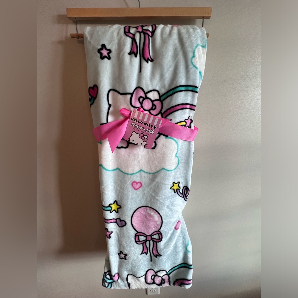 Hello kitty balloons and ribbons throw‎ blanket